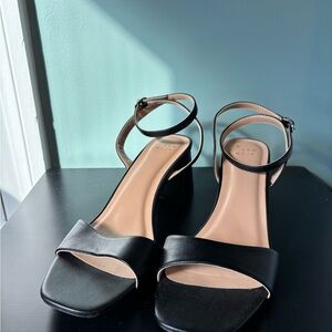 a new day Black Block Heel Sandals